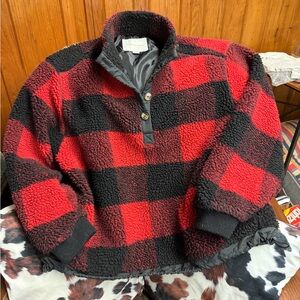 American Eagle Outfitters Buffalo plaid Sherpa